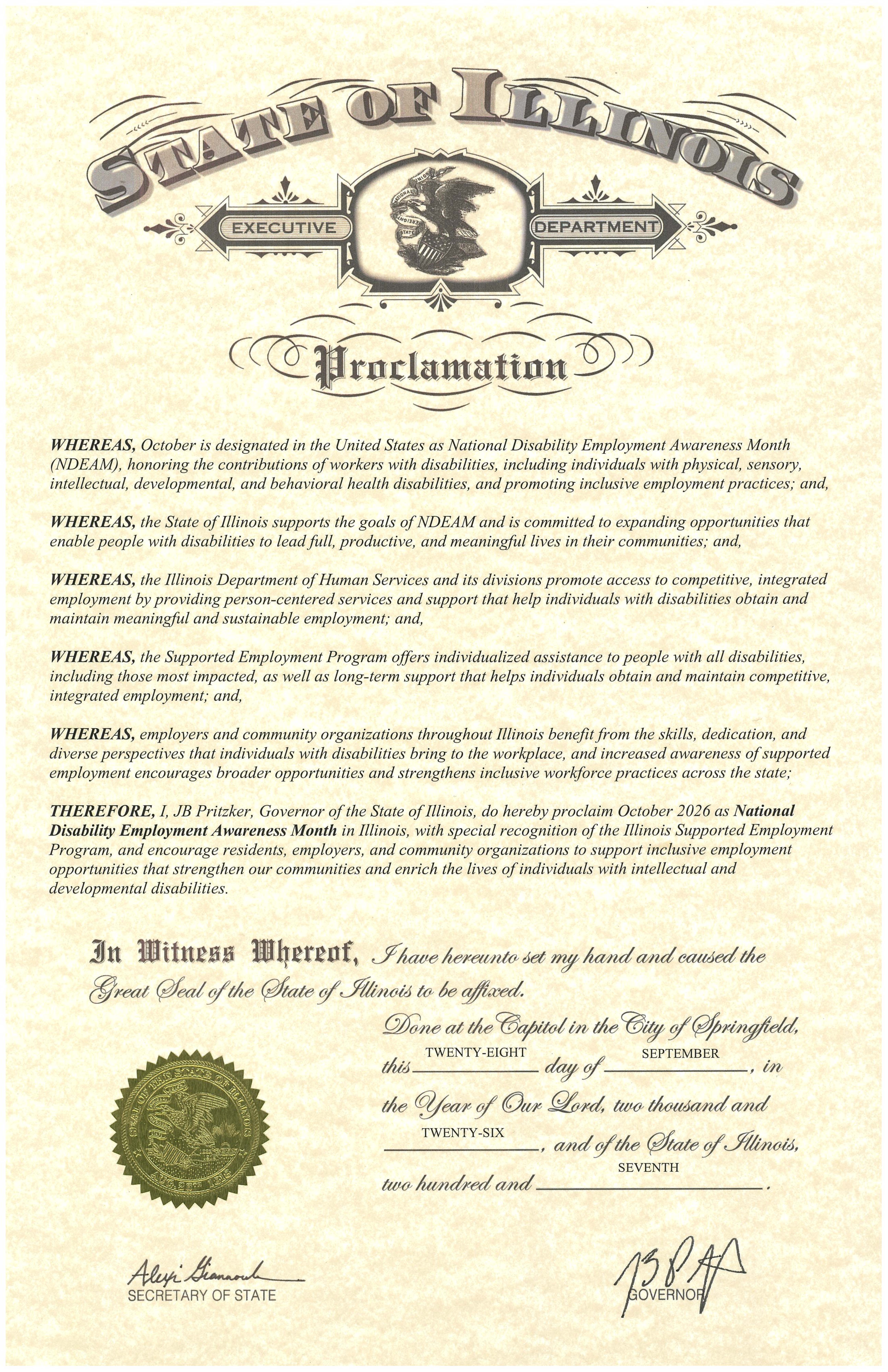 Illinois Proclamation